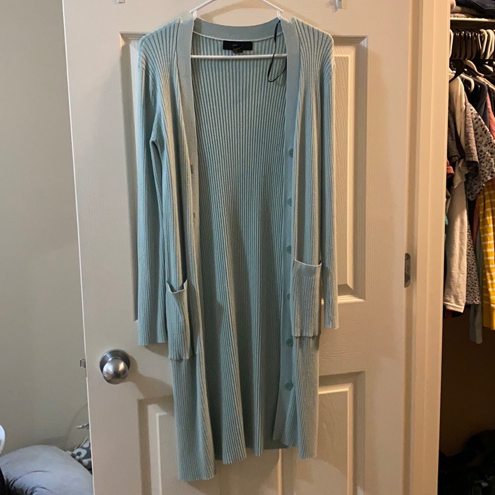 Blue cardigan